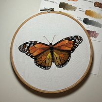 Gran Monarca. Un proyecto de Bordado, Ilustración tradicional y Diseño textil de Gloria Guillén Sánchez - 18.08.2025