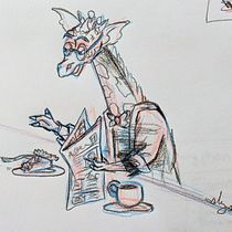 Professor G. Raffe loves pie. Un proyecto de Diseño de personajes, Ilustración infantil, Dibujo y Dibujo a lápiz de Harley Christensen - 18.08.2025