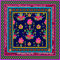 "La Caída de las Hojas" Mascada Turca. . Un proyecto de Estampación, Ilustración tradicional, Ilustración vectorial y Pattern Design de Paulina Esperanza Guerrero Rojas - 19.08.2025