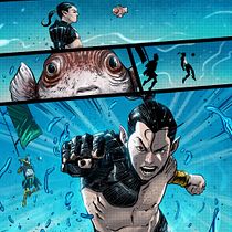 Sample Color -  Namor. Comic, Ilustração digital e Ilustração tradicional projeto de victoruchoa1 - 19.08.2025