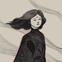Luna Roja. Desenho de retrato, Desenho digital, Ilustração tradicional, Ilustração digital, e Desenho projeto de lamaru_xa - 20.08.2025