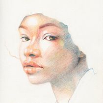 My project for course: Vibrant Portrait Drawing with Colored Pencils. Un proyecto de Dibujo con lápices de colores, Dibujo, Dibujo de Retrato y Sketchbook de Rebekka Ivácson - 20.08.2025