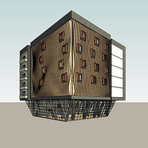 Edificio paramétrico en Revit  Ein Projekt aus dem Bereich 3D, Architektur, Digitale Architektur, Innenarchitektur, 3-D-Modellierung und ArchVIZ von César Fournier Castellanos - 21.08.2025