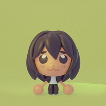 First rodeo on Blender. Een project van  3D-modellering, Ontwerp van personages, Digitale illustratie, Traditionele illustratie y Manga van Toko Mon - 22.08.2025