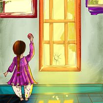 A broken window . Children's Illustration, Digital Illustration, Digital Painting, and Picturebook project by Sana Khan - 08.27.2025