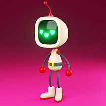 Mini Bot en Blender. Character Design, Product Design, Motion Graphics, and 3D Modeling project by lisandro_marquezfigueroa - 08.28.2025
