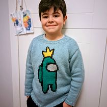Among Us Intarsia Sweater Ein Projekt aus dem Bereich DIY, Modedesign, Weben, Textildesign und Stricken von Gul Budak - 28.08.2025