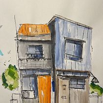 Urban Sketch by Svenson. Ilustração arquitetônica, Desenho, Ilustração com tinta, Sketchbook, e Esboçado projeto de Sven Freiboth-Schneider - 28.08.2025