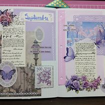 Bullet Journal de Septiembre en Lila y Rosa Ein Projekt aus dem Bereich Zeichnung, H, Lettering, Traditionelle Illustration, Lettering, Management und Produktivität von Erika Arca Perez - 01.09.2025