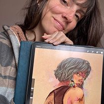 Ilustração digital. Un progetto di Illustrazione tradizionale, Illustrazione vettoriale, Disegno di ritratti e Illustrazione digitale di Francieli Soliani - 01.09.2025