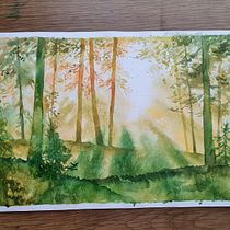 Ze wzoru. Painting, and Watercolor Painting project by Maryna Apostolova - 09.02.2025