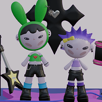 Lia y Nina Ein Projekt aus dem Bereich 3-D-Modellierung, Design von Figuren, Digitale Illustration, Traditionelle Illustration und Manga von lestergonzalez123 - 03.09.2025
