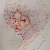 Utilizzo delle matite colorate su ritratto. Ein Projekt aus dem Bereich Zeichnen mit Buntstiften, Zeichnung, Porträtzeichnung und Sketchbook von Angelica Perseu - 05.09.2025