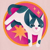 Dog and Cat Illustration. Criatividade, Desenho digital, Ilustração tradicional, Ilustração digital, Desenho, Ilustração vetorial e Ilustração infantil projeto de Eliška Žáková - 05.09.2025