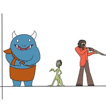 Hector y kepo Ein Projekt aus dem Bereich Animation, Design von Figuren, Traditionelle Illustration, Videospiele und Design für Videospiele von diexrapha12 - 05.09.2025