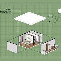 Verde Serenità. Un proyecto de Arquitectura, Visualización arquitectónica, Arquitectura digital, Diseño de interiores y Diseño de espacios de Margareth Karolina Rios Jaramillo - 10.09.2025