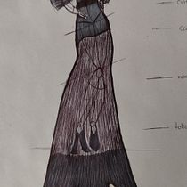 The darkness . Sketching, Digital Drawing, Fashion Design, Traditional illustration, Fashion Illustration	, Drawing & Ink Illustration project by Cristian Galvis - 09.11.2025