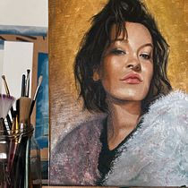 Autoportret . Een project van  Beeldende kunst, Schilderij y  Olieverfschilderij van Anna Wolkaniec - 15.09.2025