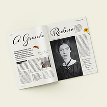 Emily Dickinson - Páginas Duplas e Internas. Un proyecto de Dirección de arte, Diseño, Diseño editorial, Diseño gráfico y Diseño de la información de Rayka Silva - 15.09.2025