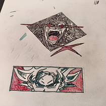 Dragon ball Broly and Goku (training design with pen cartbridge). Desenho de tatuagens, e Mangá projeto de dowsla999 - 19.09.2025