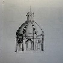 the Church of Santa Engrácia. Ilustração arquitetônica, Desenho artístico, Desenho, e Desenho a lápis projeto de Kerwin - 21.09.2025