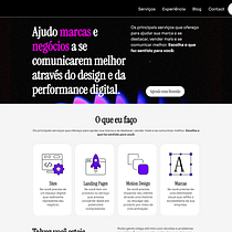 Portifólio Pessoal. Design de produto digital, Programação sem código, UX / UI, e Desenvolvimento Web projeto de Marcos Barbosa - 22.09.2025