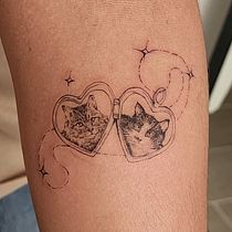 Tatuaje de Gatitos. Desenho de tatuagens projeto de ilustracion_m_arte - 22.09.2025