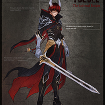YuCole - The infernal Knight. Design de personagens, Concept Art, Desenho digital, Ilustração digital, e Pintura digital projeto de Sabah Jaber - 23.09.2025