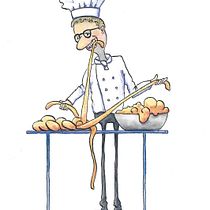 The Art of the Braided Bread. Artistic Drawing, Character Design, Children's Illustration, Drawing, Traditional illustration, Narrative, Painting, Sketching, Stor, telling, and Watercolor Painting project by jutta_loeffler - 09.23.2025