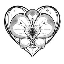 1mer intento - Orquidea. Desenho de tatuagens e Ilustração digital projeto de Sofia Duarte - 23.09.2025