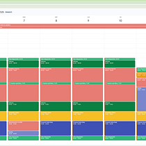 Schedule para trabajo remunerado y ceativo. Consultoria criativa, Gestão de design, Gestão e produtividade, Marketing, e Desenvolvimento Web projeto de Jose Manzanera - 24.09.2025