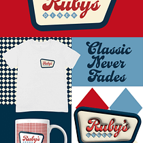 Ruby's Diner. Un proyecto de Br, ing e Identidad, Diseño, Diseño gráfico y Diseño de logotipos de Carolina Rochín - 26.09.2025