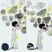 Illustration for: "A positive outlook may be good for your health". Un proyecto de Artesanía, Collage, Creatividad, Dibujo, Diseño editorial, Ilustración editorial, Bellas Artes, Ilustración tradicional, Papercraft, Stor y telling de Serena Bastianelli - 26.09.2025