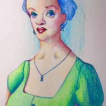 Vibrant Portrait Drawing. Un proyecto de Dibujo con lápices de colores, Dibujo, Dibujo de Retrato y Sketchbook de jessicahooks - 28.09.2025