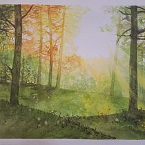 Watercolor autumn landscape. Un proyecto de Pintura y Pintura a la acuarela de Polina Drenovska - 29.09.2025