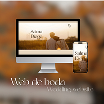 Web de boda. Un proyecto de Br, ing e Identidad, Diseño gráfico, Diseño para Redes Sociales y Diseño Web de Alba Picallo - 29.09.2025