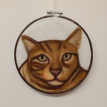 Il mio gattone. Un proyecto de Artesanía, Tejido, Ilustración naturalista				, Needle felting y Diseño textil de Giorgia Cegna - 01.10.2025
