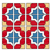 Baldosa: Estrella de Belén. Un progetto di Artigianato, Interior Design, Interior design, Design e creazione di mobili e DIY di Sabiany Garrido Acuña - 01.10.2025