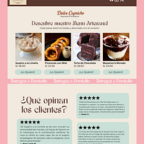 Página Web Dulce Capricho. Un proyecto de Br, ing e Identidad, Diseño gráfico, Diseño para Redes Sociales y Diseño Web de andrea_koo - 01.10.2025