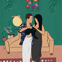 Lovely couple. Un proyecto de Dibujo digital, Ilustración digital, Dibujo e Ilustración tradicional de danielareos - 01.10.2025