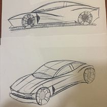 Sketching coches. Un proyecto de Diseño, Diseño industrial, Diseño de producto y Bocetado de Alex Amat Alvarez - 03.10.2025