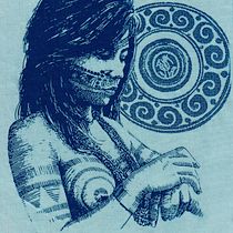 Panamá: mi tierra bella, mujer en cianotipia 21 x 27.5 cm. Un proyecto de Artesanía, Bellas Artes, Estampación, Fotografía analógica, DIY, Diseño gráfico, Diseño textil y Estampación textil de Carlos Arturo Sellhorn Fuentes - 03.10.2025