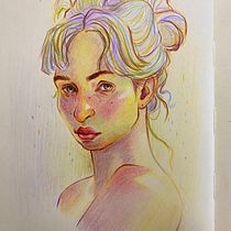 Retratos con alma. Un proyecto de Dibujo con lápices de colores, Dibujo, Dibujo de Retrato y Sketchbook de anab_garbri - 03.10.2025