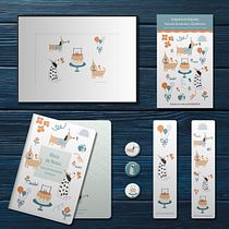 CãoVersário | Festa de Aniversário. Graphic Design, Traditional illustration, Digital Illustration, Vector Illustration, Packaging, Stationer, and Design project by Susana Design - 10.07.2025