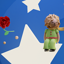 Le Petit Prince dans les étoiles. 3D, 3D Character Design, 3D Design, 3D Modeling, and Character Design project by nymphea404 - 10.08.2025