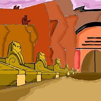 The desert gate. Concept Art, Traditional illustration, Digital Illustration, Video Games, Animation, Film, Video, TV, and Game Design project by ivi_goldman - 10.08.2025