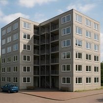 Edificio Central. Een project van 3D, Architectuur, Digitale architectuur, Interactief ontwerp,  3D-modellering y Architecturale visualisatie van calvoesteban - 12.10.2025