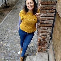 Chaleco mangas cortas con la técnica top down Ein Projekt aus dem Bereich Crochet, Modedesign, DIY, Weben und Textildesign von María Alicia Alvado - 13.10.2025