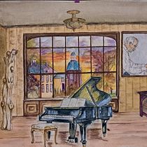 Voorbereiding Pianoconcert in de herfst. Un proyecto de Dibujo, Dibujo a lápiz y Sketchbook de Ursula Jansen - 14.10.2025