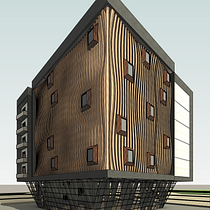 Edificio Paramétrico. Un progetto di 3D, Architettura, Architettura digitale, Architettura d'interni, Modellazione 3D e ArchVIZ di nicole_pazmino - 20.10.2025